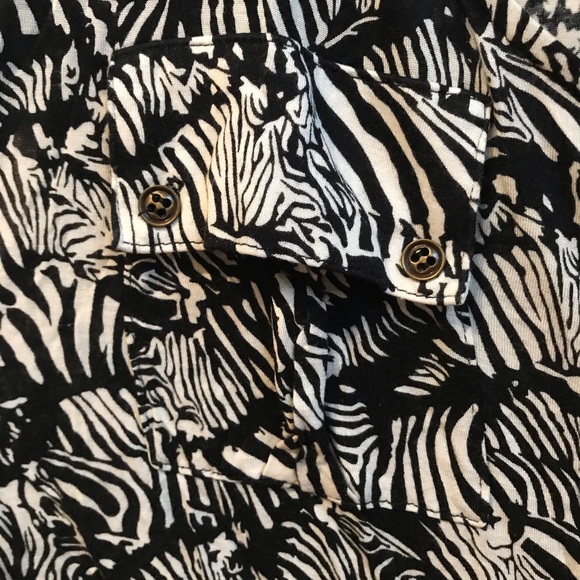Zebra Print Tie Blouse - Picture 3 of 4